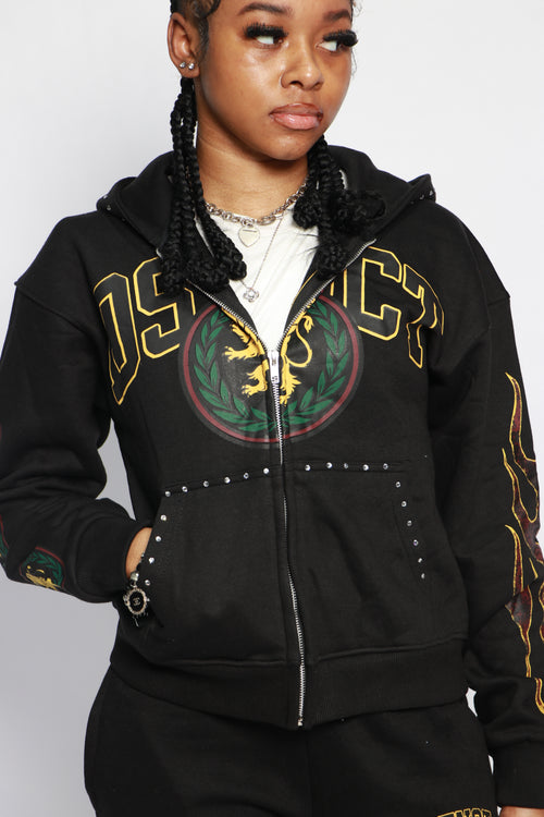 Black "Leo Lion" Sweatsuit
